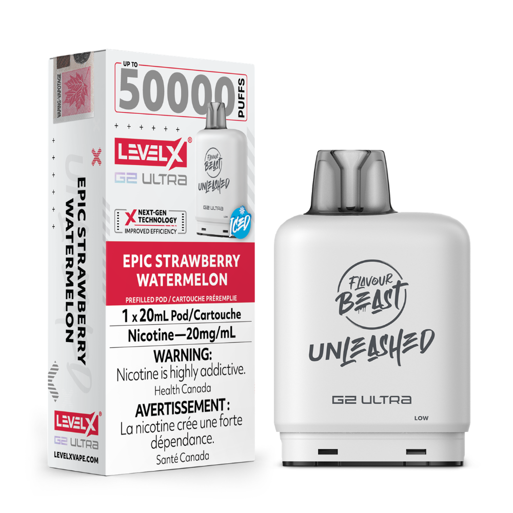 Flavour Beast 50K Level X G2 Ultra Unleashed Series Vape Pods - 20mL - 20mg