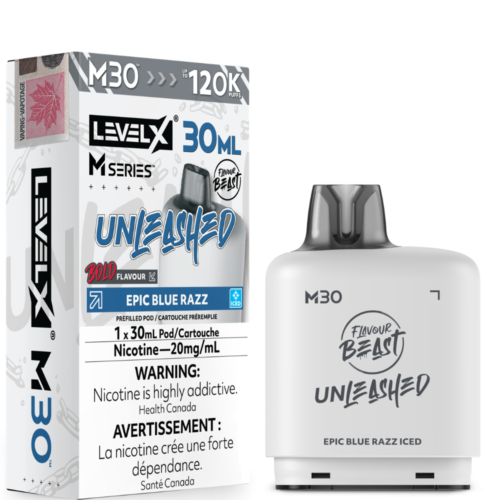 Flavour Beast Level X M Series Unleashed M30 Replacement Vape Pod - 120K Puffs - 30mL