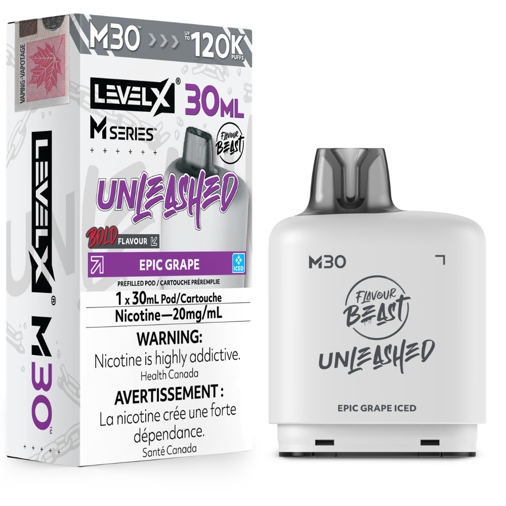 Flavour Beast Level X M Series Unleashed M30 Replacement Vape Pod - 120K Puffs - 30mL