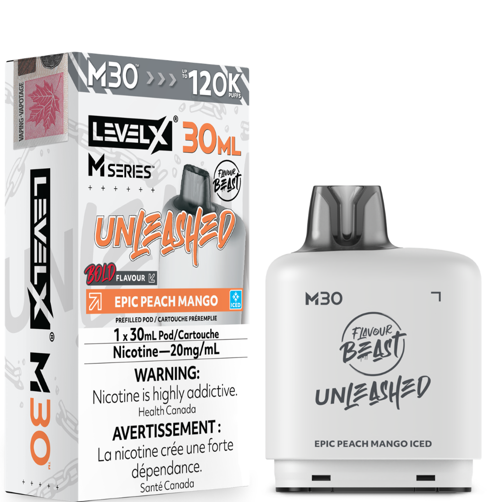 Flavour Beast Level X M Series Unleashed M30 Replacement Vape Pod - 120K Puffs - 30mL