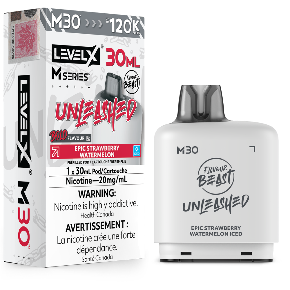 Flavour Beast Level X M Series Unleashed M30 Replacement Vape Pod - 120K Puffs - 30mL