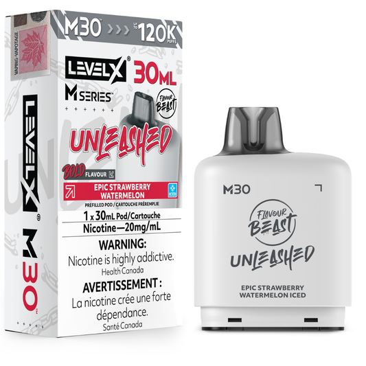 Flavour Beast Level X M Series Unleashed M30 Replacement Vape Pod - 120K Puffs - 30mL