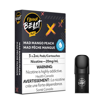 Flavour Beast Mad Mango Peach Pods 3 x 2mL 20mg