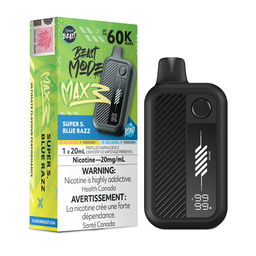 Flavour Beast Mode Max 3 Sour Series Disposable Vape - 60k Puffs - 20mg - 20ml