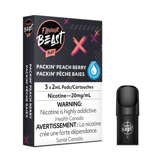 Flavour Beast Packin' Peach Berry Pods 3 x 2mL 20mg