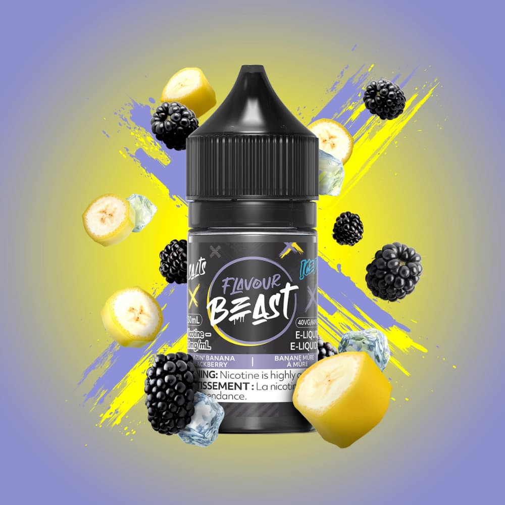 Flavour Beast Salts Blazin' Banana Blackberry Salt Iced 30 mL 20 mg