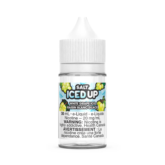 Iced Up Salt Nic Vape Juice - White Grape Ice (30ml)