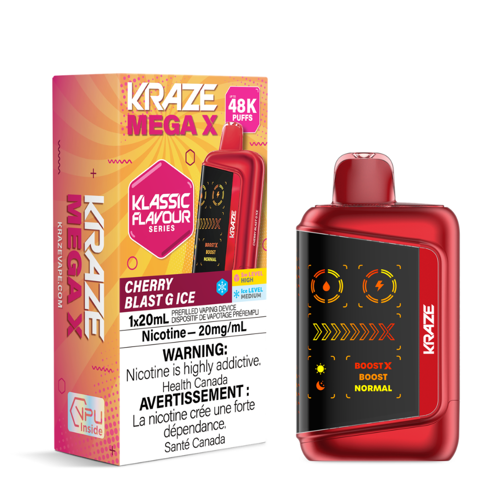 Kraze Mega X 48K Klassic Flavours Series Disposable Vape - 20mL - 20mg