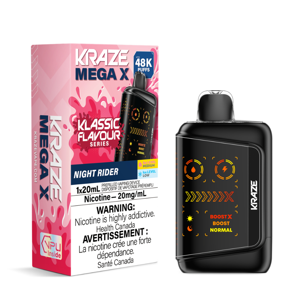 Kraze Mega X 48K Klassic Flavours Series Disposable Vape - 20mL - 20mg