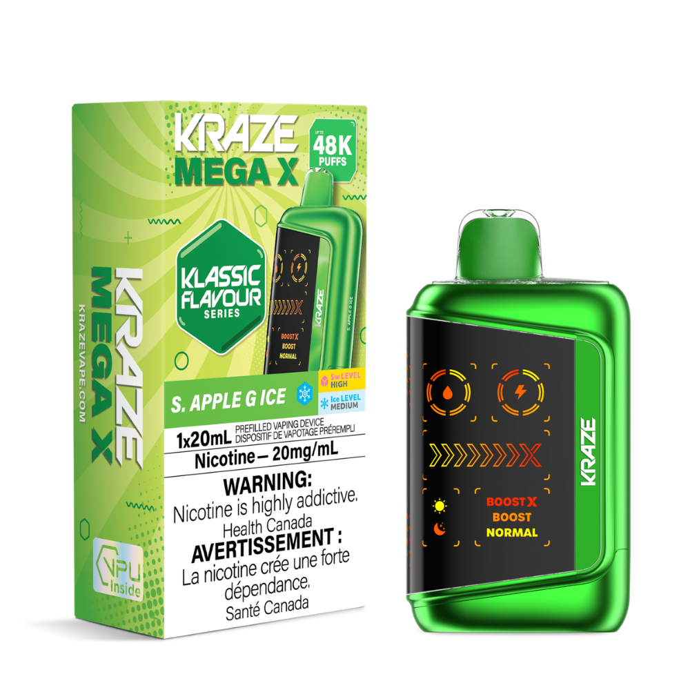 Kraze Mega X 48K Klassic Flavours Series Disposable Vape - 20mL - 20mg