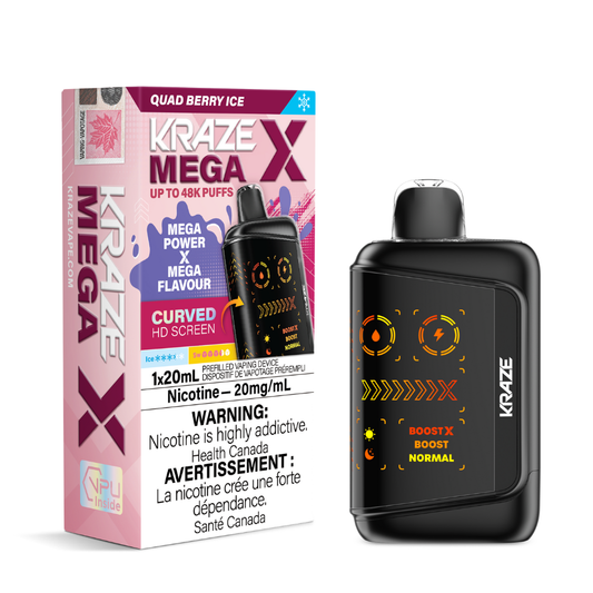 Kraze Mega X 48k Disposable Vape - Quad Berry Ice