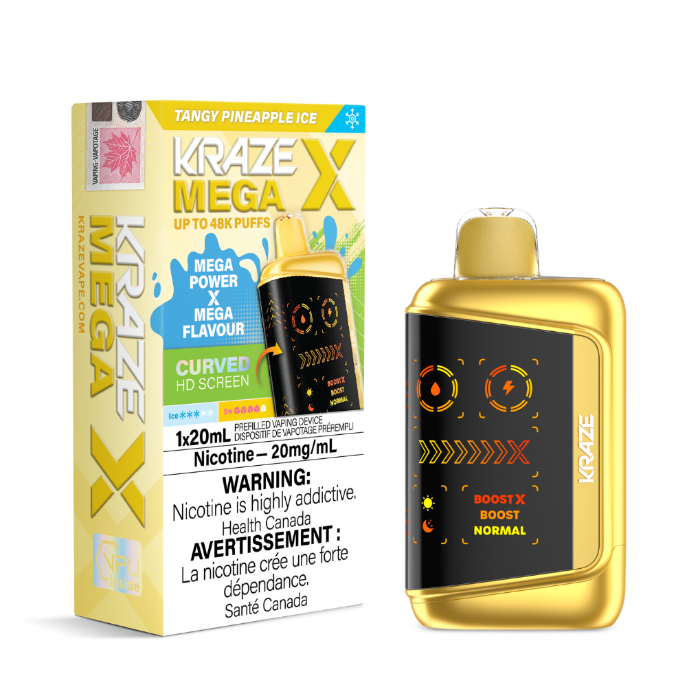 Kraze Mega X 48k Disposable Vape - Tangy Pineapple Ice