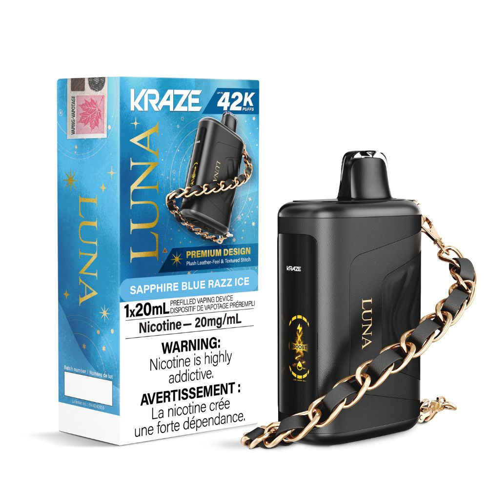 Kraze Luna 42K Puffs - Sapphire Blue Razz Ice
