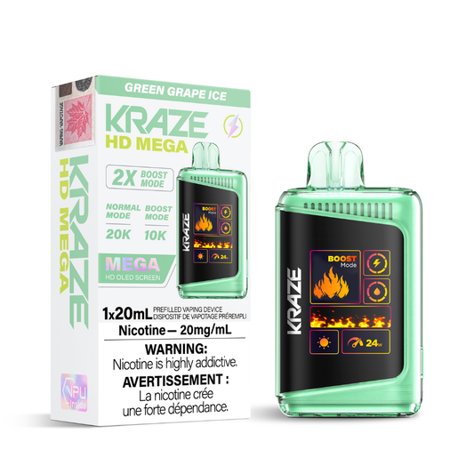 Kraze HD Mega - Green grape ice