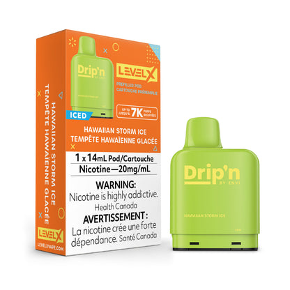 Drip'n Level X Prefilled Pod 14mL Hawaiian Storm Ice 7000 Puffs 20mg