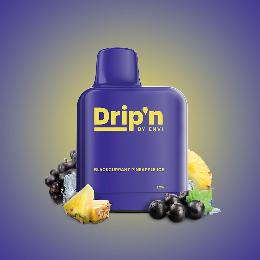 Drip'n Level X Prefilled Pod 14mL Blackcurrant Pineapple Ice 7000 Puffs 20mg