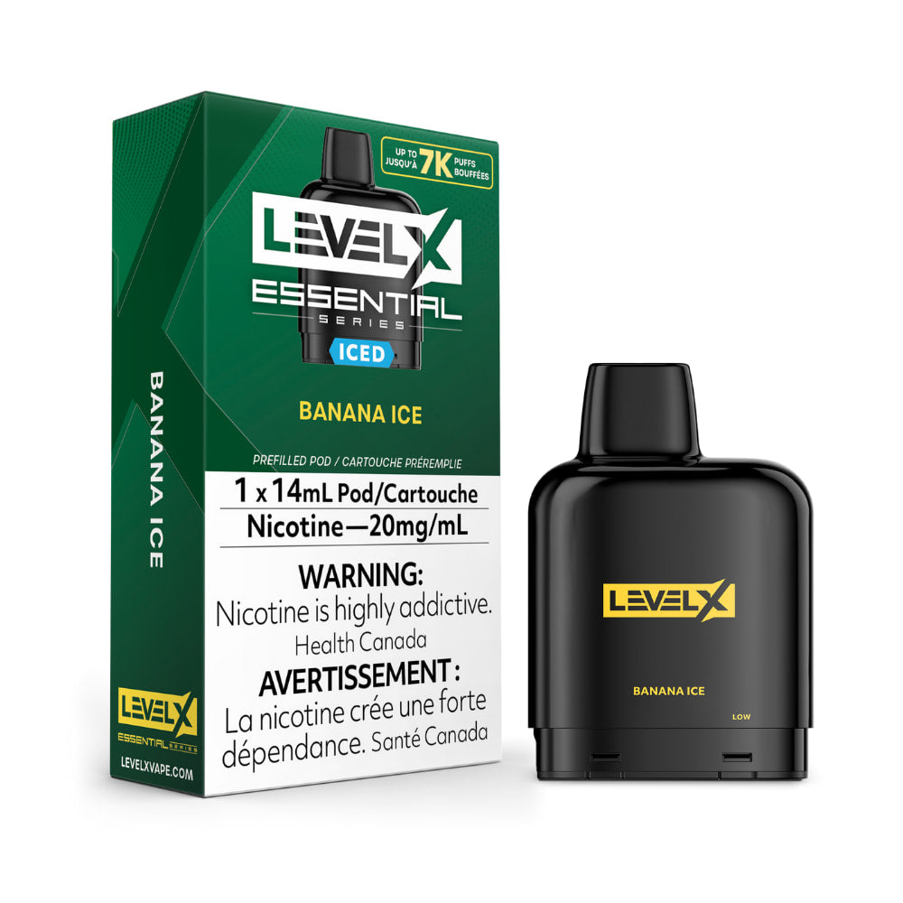 Flavour Beast Level X Essential Series 14mL Banana Ice  7000 Puffs 20mg