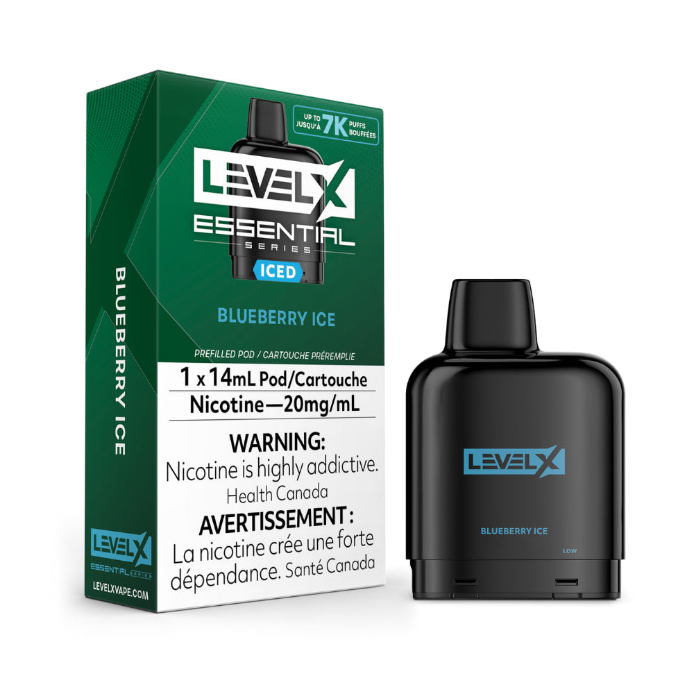 Flavour Beast Level X Essential Series 14mL Blueberry Ice 7000 Puffs 20mg