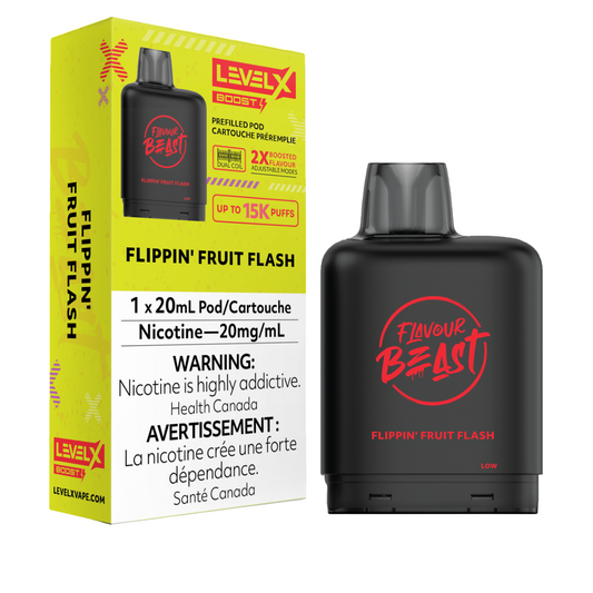 Flavour Beast Level X Pod 20mL Flippin Fruit Flash 15000 Puffs 20mg