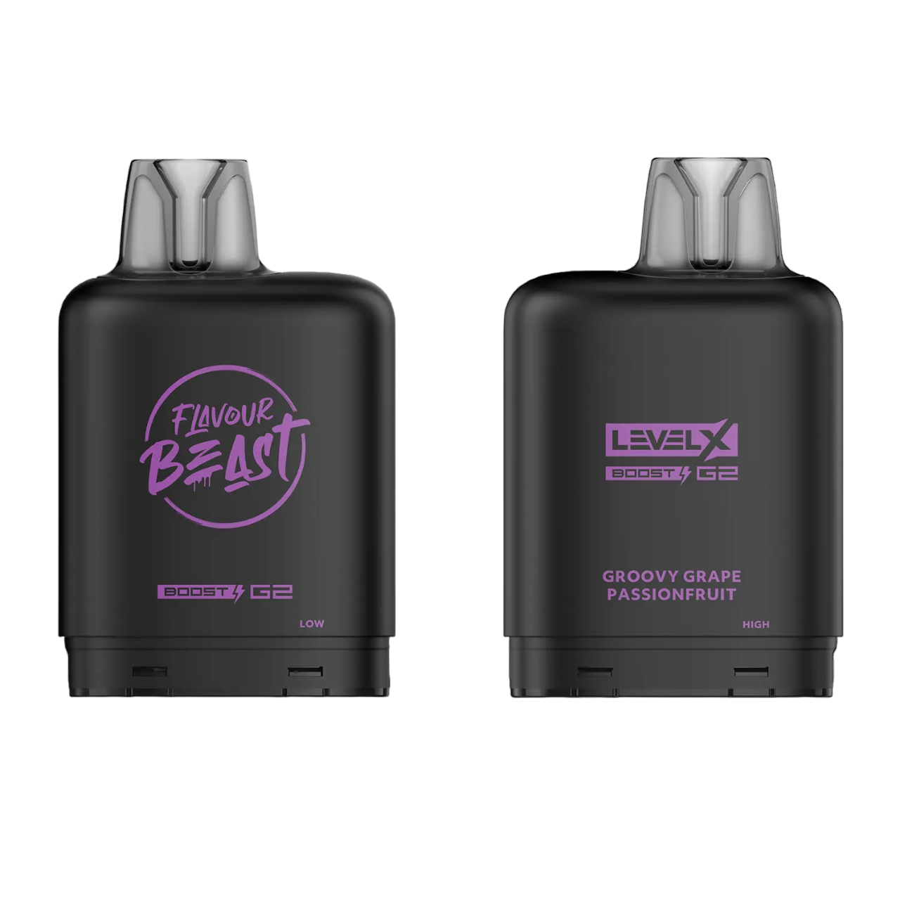 Level X Flavour Beast Boost G2 Iced Pod 20mL Groovy Grape Passionfruit 25000 Puffs