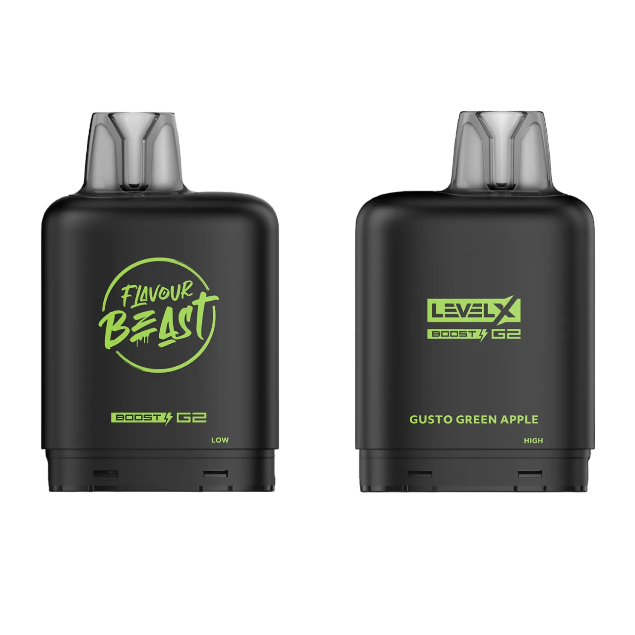 Level X Flavour Beast Boost G2 Iced Pod 20mL Gusto Green Apple 25000 Puffs 20mg