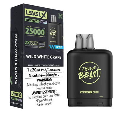 Level X Flavour Beast Boost G2 Iced Pod 20mL Wild White Grape 25000