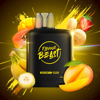 Level X G2 Boost Flavour Beast 20mL Blastin' Banana Mango 25000 Puffs 20mg