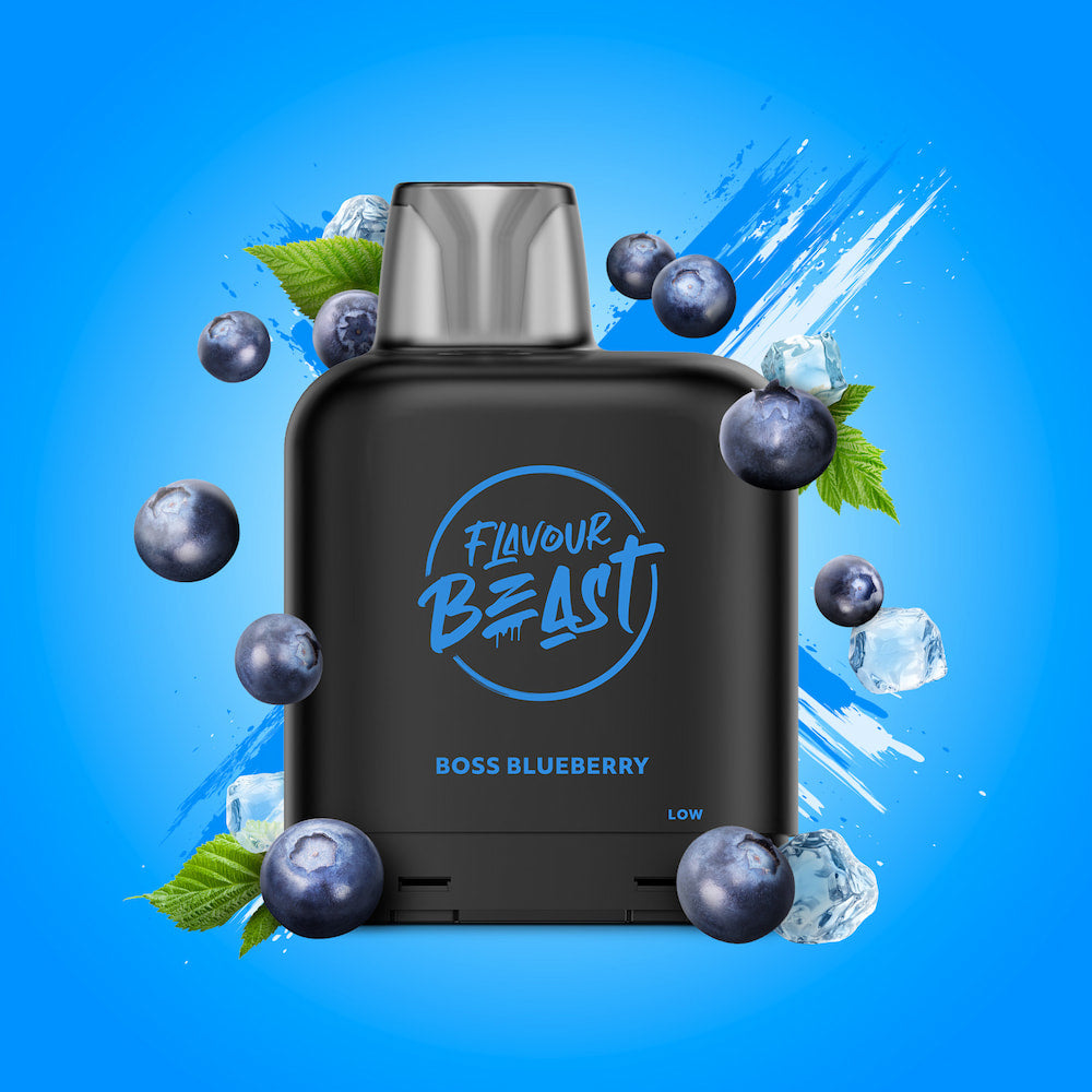 Flavour Beast Level X Iced Pod 14mL Boss Blueberry 7000 Puffs 20mg