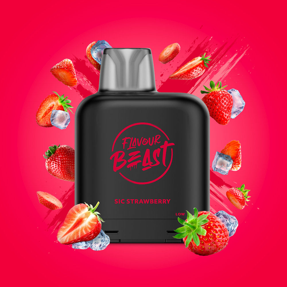 Flavour Beast Level X Iced Pod 14mL Sic Strawberry 7000 Puffs 20mg