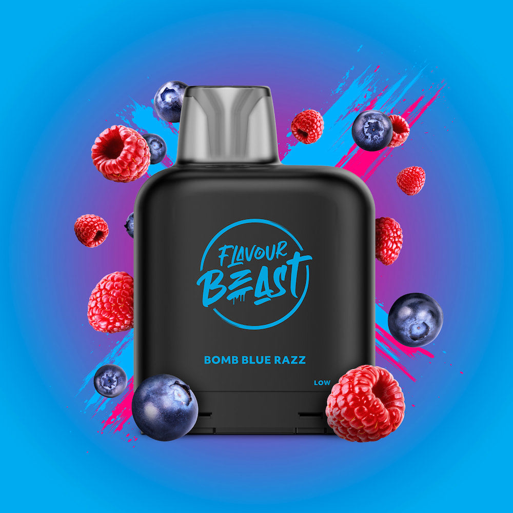 Flavour Beast Level X Pod 14mL Bomb Blue Razz 7000 Puffs 20mg