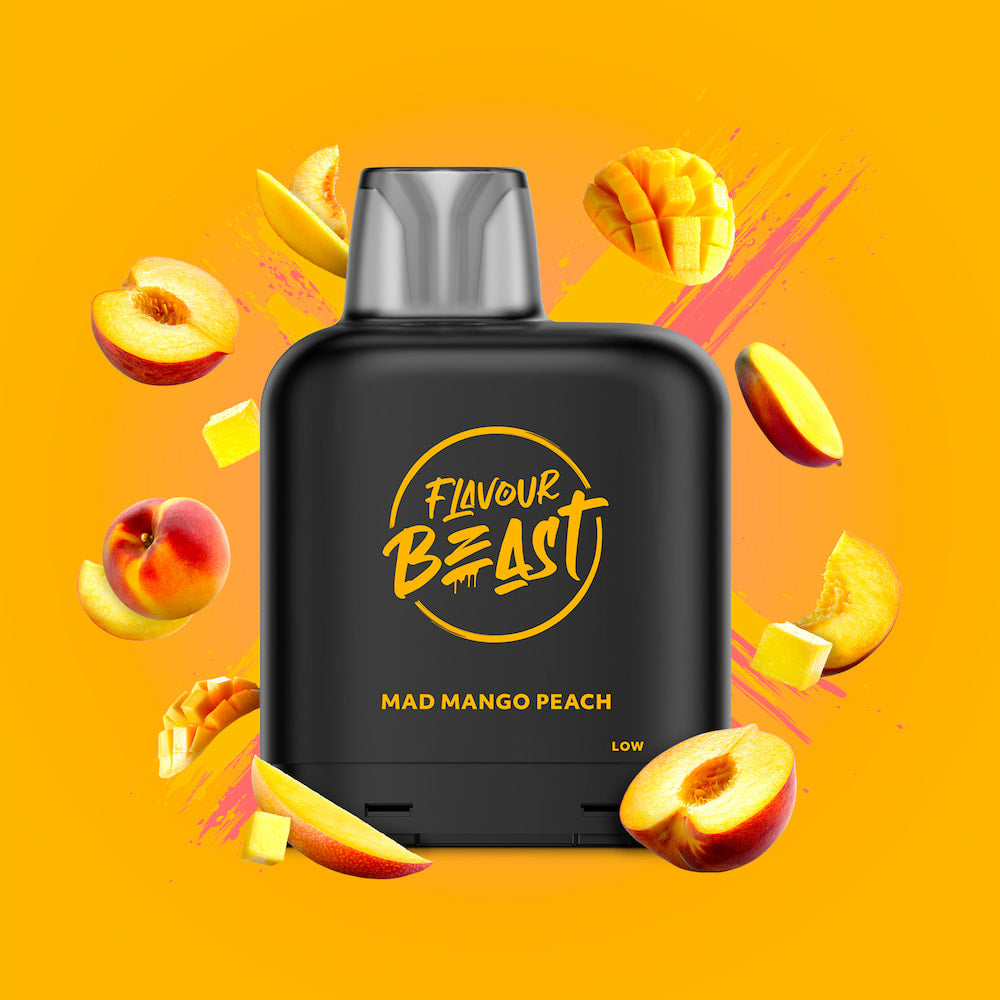 Flavour Beast Level X Pod 14mL Mad Mango Peach 7000 Puffs 20mg