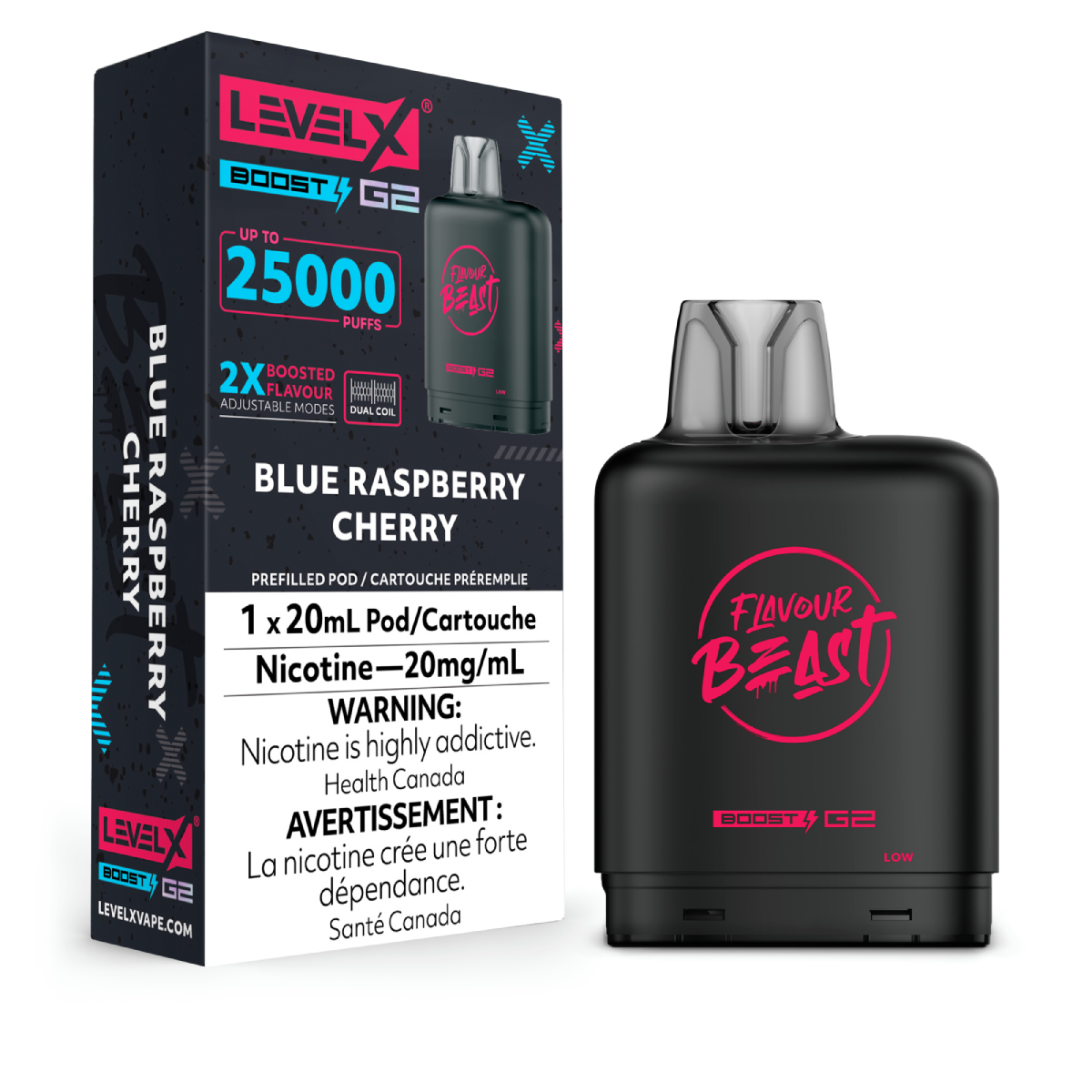 Level X Flavor Beast Boost G2 - Blue Raspberry Cherry