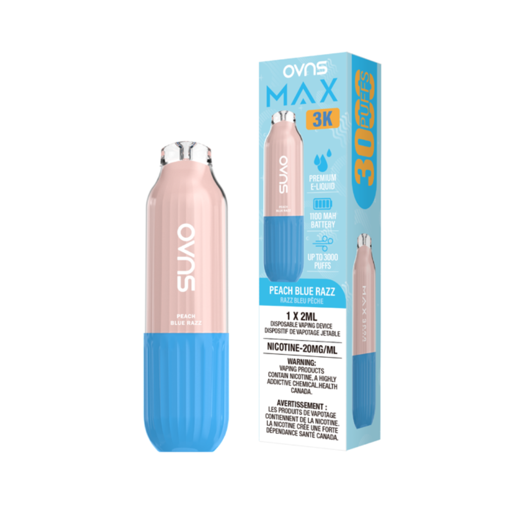 OVNS Max 3K Disposable Vape: Peach Blue Razz (2mL)