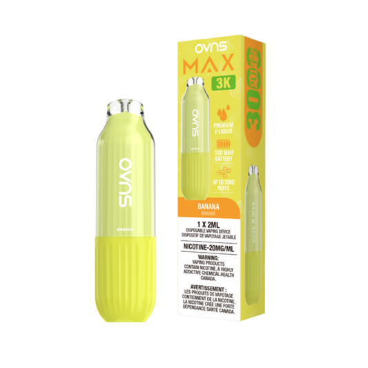 OVNS Max 3K Disposable Vape: Banana (2mL)