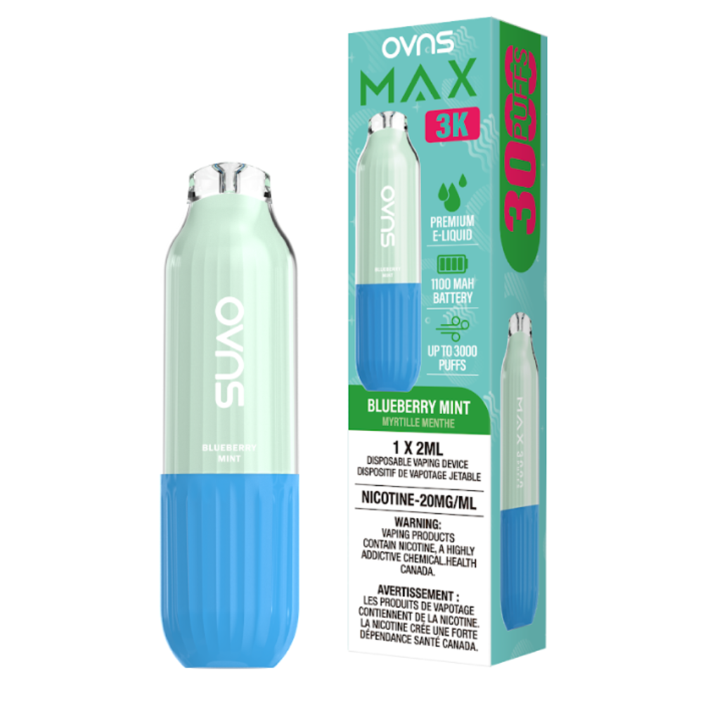 OVNS Max 3K Disposable Vape: Blueberry Mint (2mL)