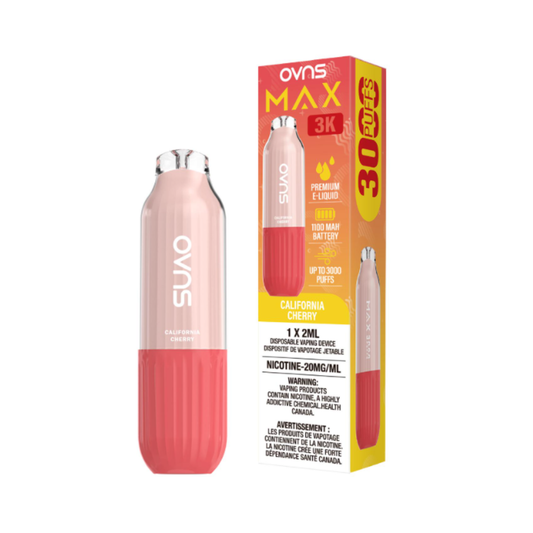 OVNS Max 3K Disposable Vape: California Cherry (2mL)