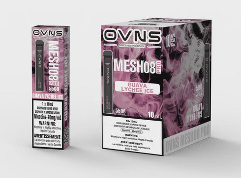 OVNS MESH08 PRO Guava Lychee Ice 10mL 20mg 5500 Puffs