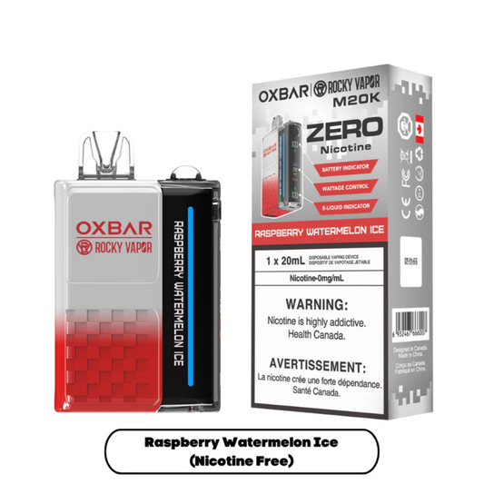 Oxbar M20K Nicotine Free Disposable Vape - Raspberry Watermelon Ice