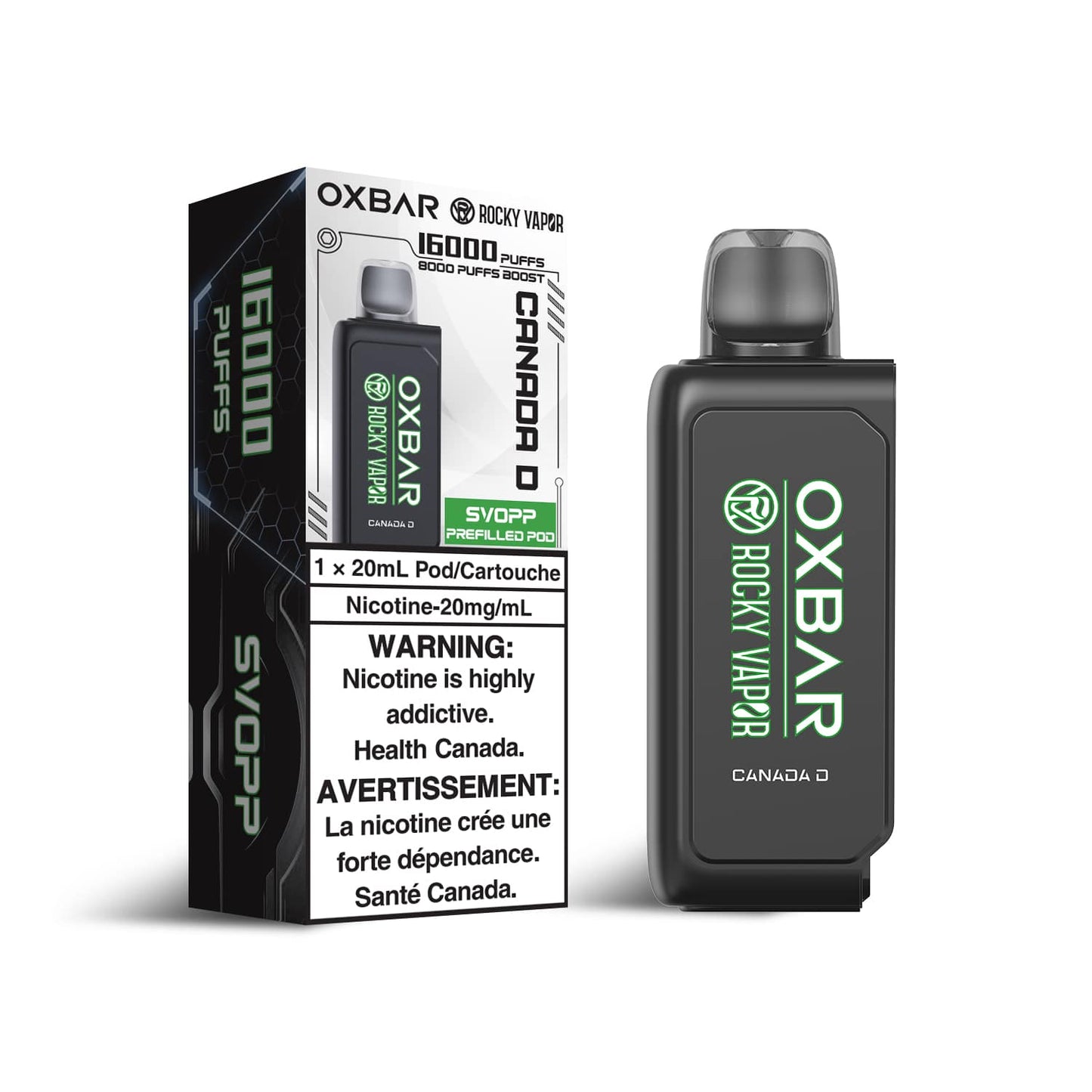 Oxbar Svopp 20mL Canada D Boost 32000 puffs Pod 20mg