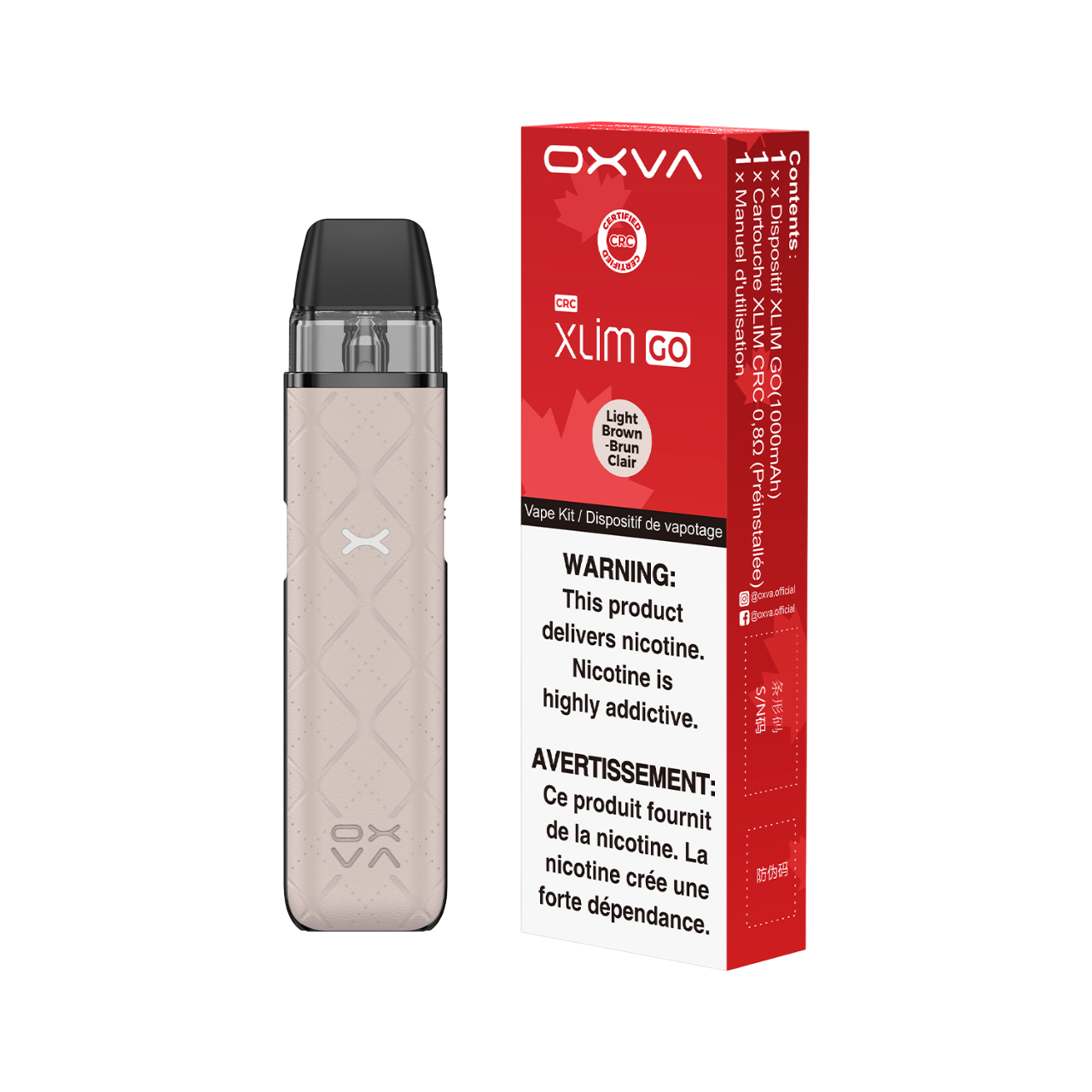 OXVA XLIM Go Vape Device Kit (Light Brown)