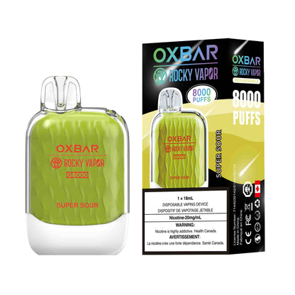 Rocky Vapor Oxbar G8000 Super Sour Disposable 8000 Puffs 20 mg 18mL