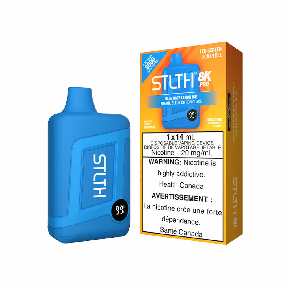 STLTH 8K Pro Disposable Blue Razz Lemon Ice 14mL 8000 Puffs 20mg