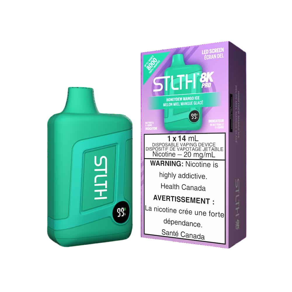 STLTH 8K Pro Disposable Honeydew Mango Ice 14mL 8000 Puffs 20mg