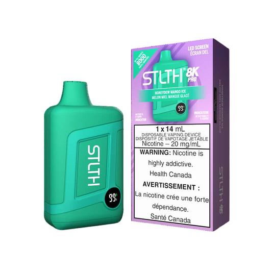 STLTH 8K Pro Disposable Honeydew Mango Ice 14mL 8000 Puffs 20mg