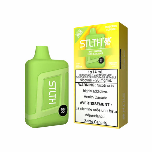 STLTH 8K Pro Disposable White Grape Ice 14mL 8000 Puffs 20mg