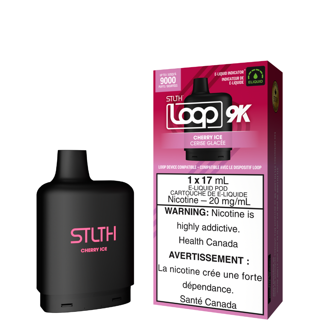 Stlth Loop 9k Pod Cherry Ice 17ml 20mg