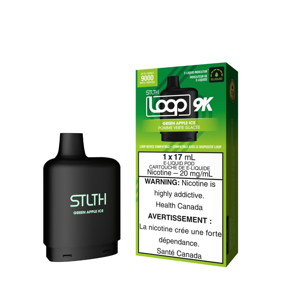 Stlth Loop 9k Pod Green Apple Ice 17mL 20mg