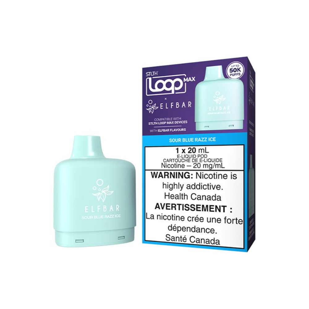 STLTH Loop Max X Elf Bar 50K Vape Pod – Sour Blue Razz Ice