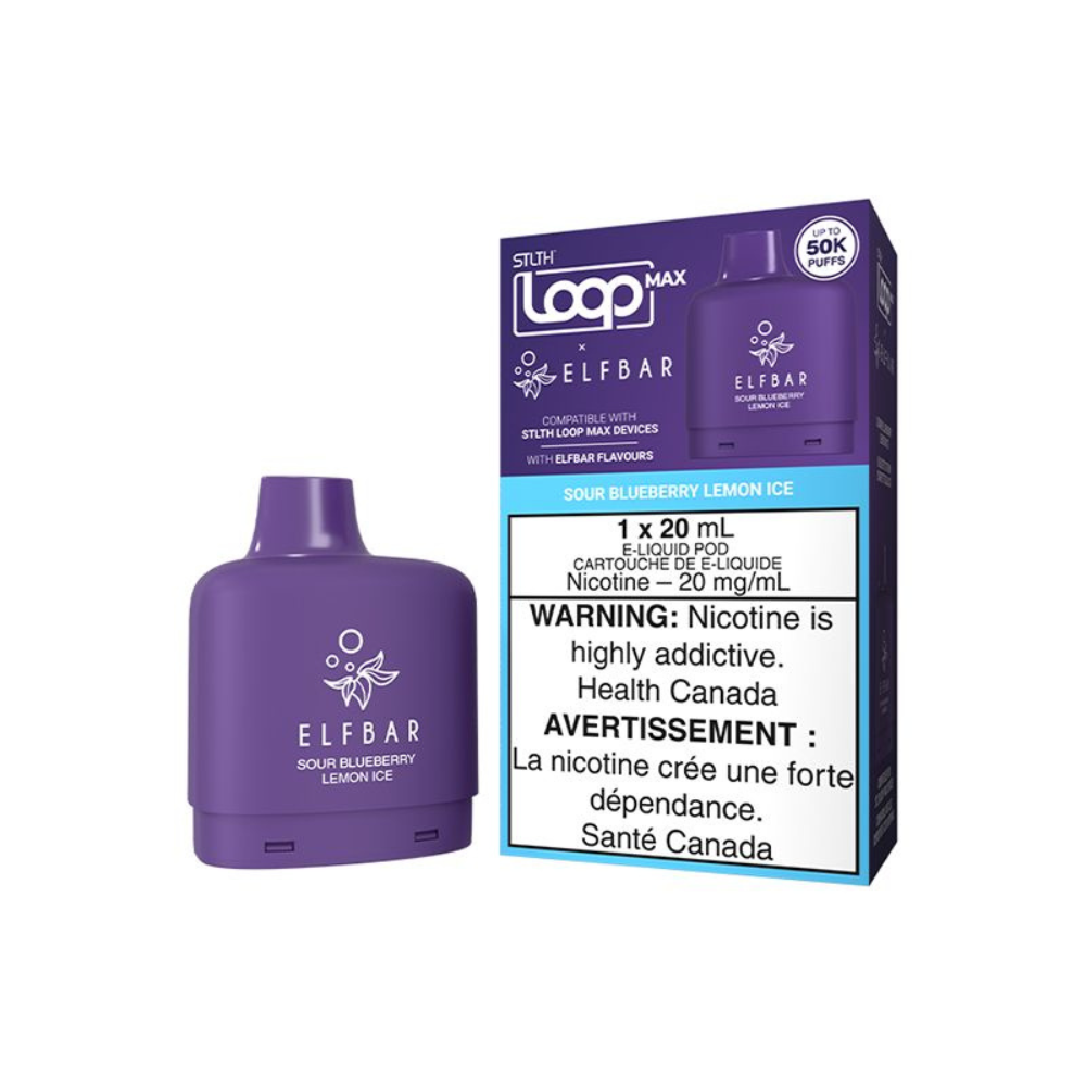 STLTH Loop Max X Elf Bar 50K Vape Pod – Sour Blueberry Lemon Ice
