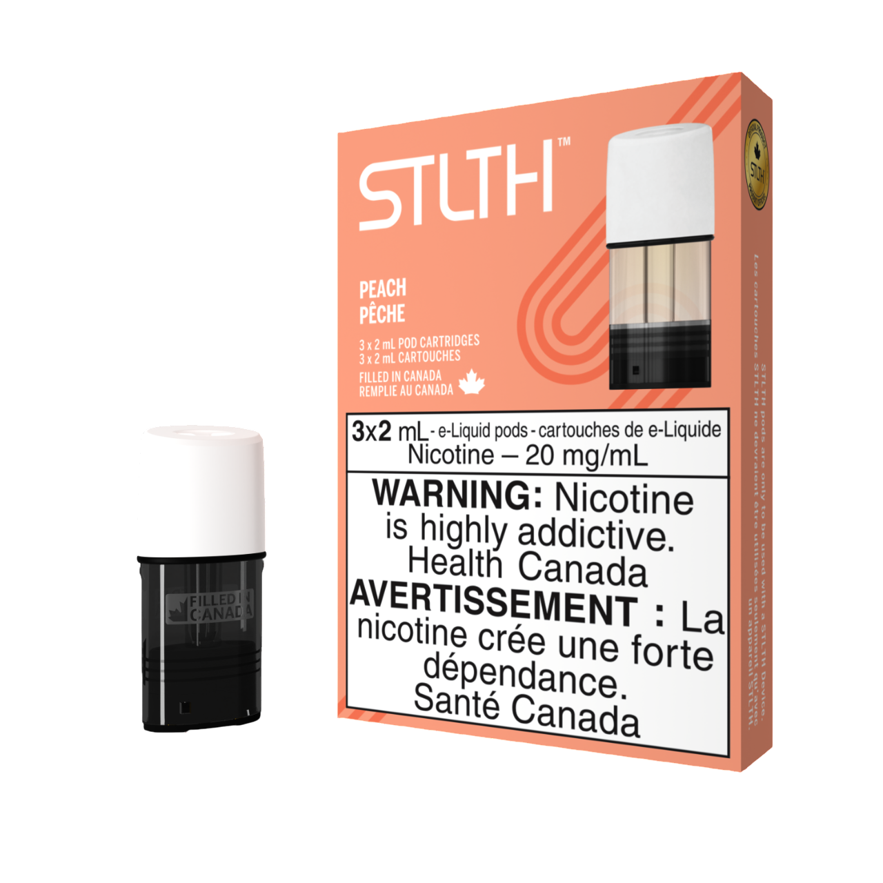 STLTH Peach 3 x 2mL Pods 20mg